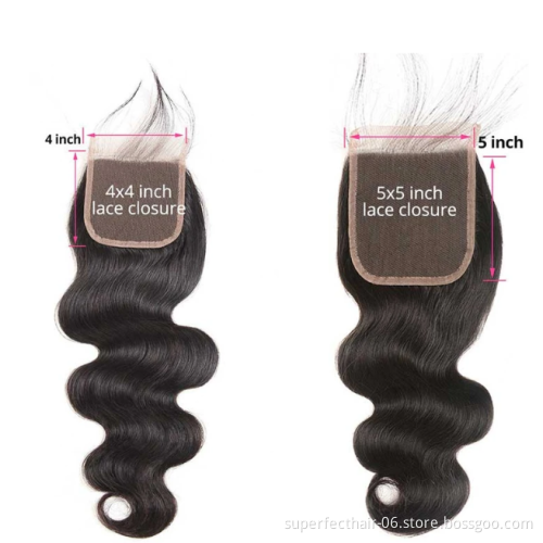 5x5 Swiss Lace Closure 100% Brazilian Human Hair Transparent Lace Closure,HD Lace Closure